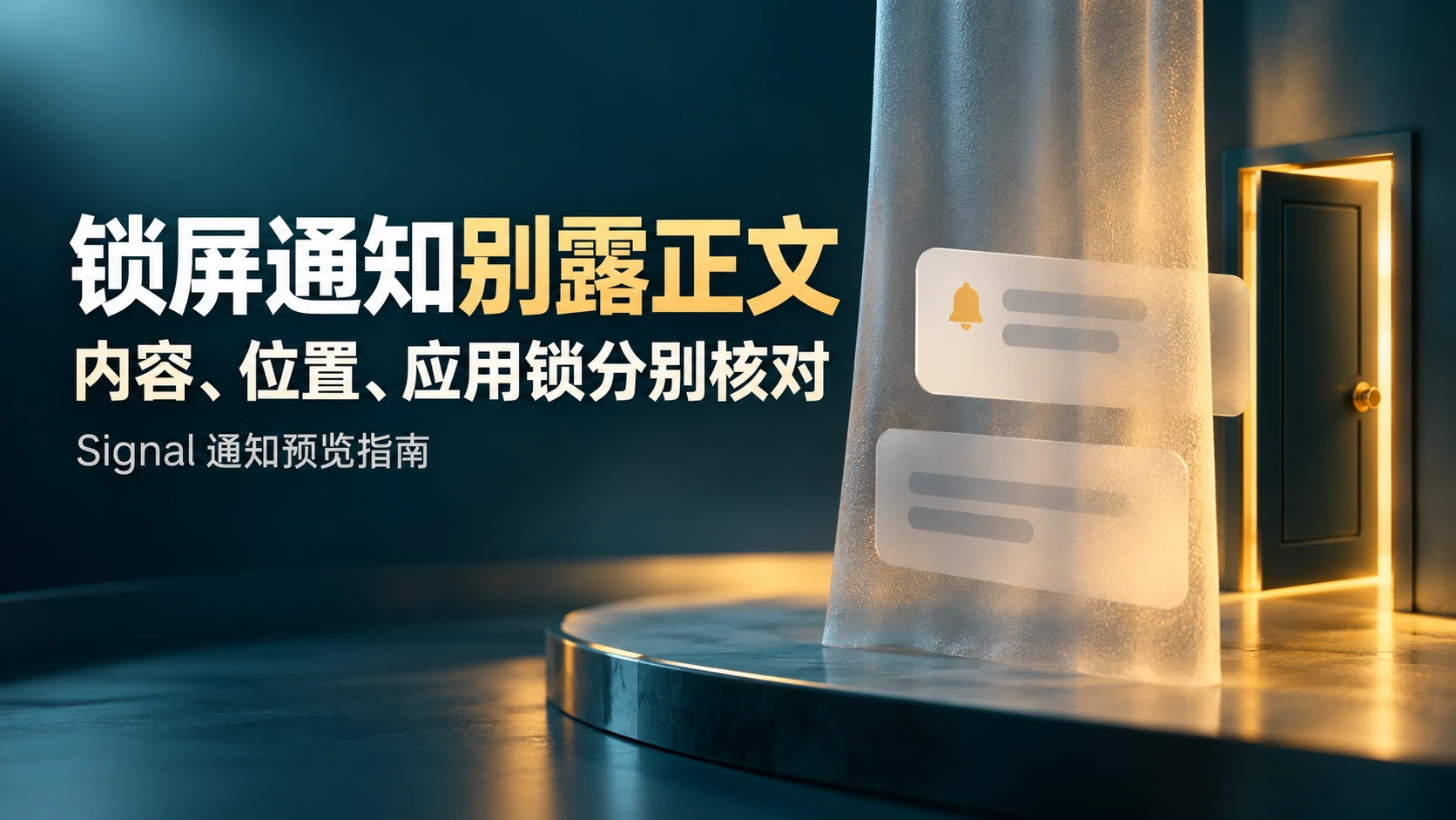 Signal锁屏预览怎么核对：应用通知内容、系统展示与应用锁的原创封面